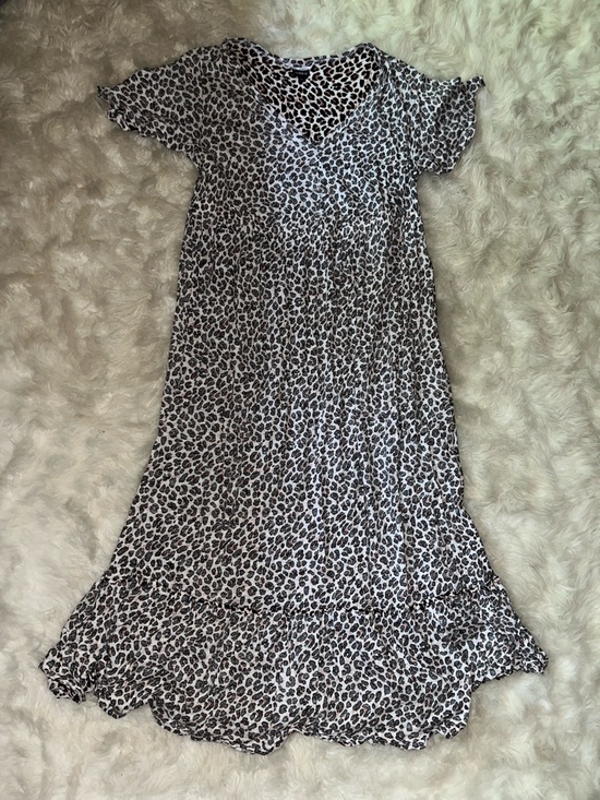 torrid Dresses & Skirts - torrid Black & White Leopard Print Tiered Maxi Dress